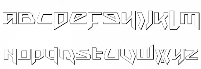 Snubfighter 3D Caratteri MAIUSCOLE