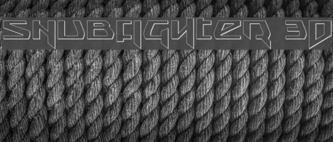 Snubfighter 3D Font examples