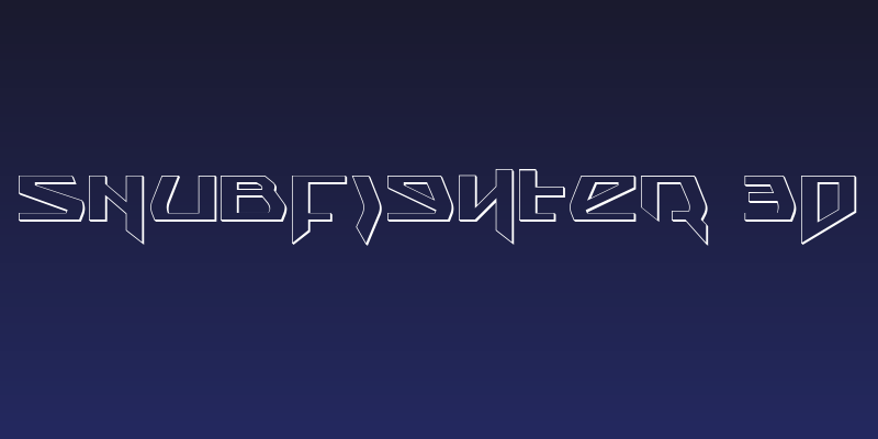 Snubfighter 3D Social Header