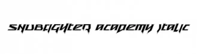 Snubfighter Academy Italic  font caratteri gratis
