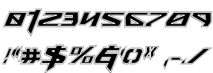 Snubfighter Academy Italic Font OTHER CHARS