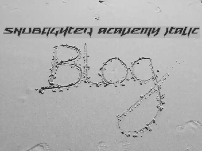 Snubfighter Academy Italic Font examples