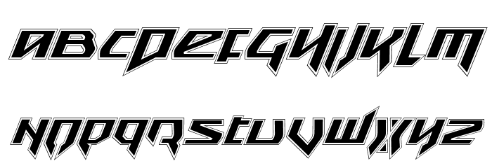 Snubfighter Academy Italic Font LOWERCASE