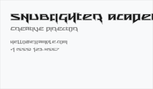 Snubfighter Academy Business Card