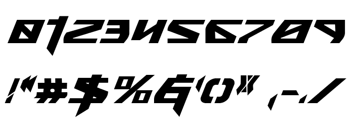 Snubfighter Bold Italic Font OTHER CHARS
