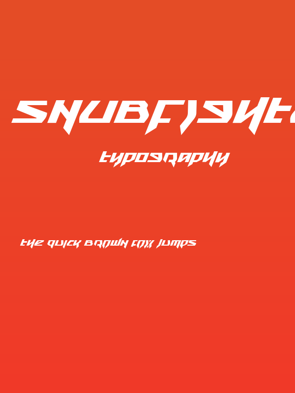 Snubfighter Bold Italic Poster