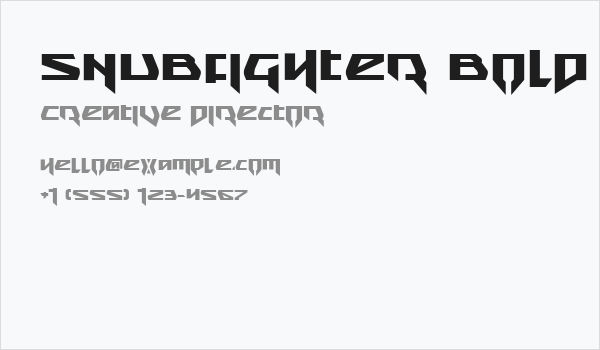 Snubfighter Bold Business Card
