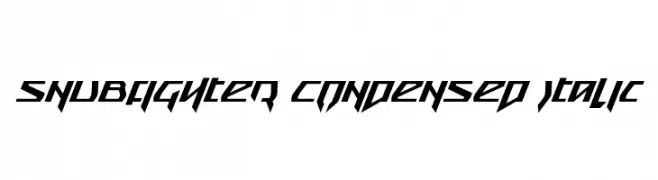 Snubfighter Condensed Italic  font caratteri gratis