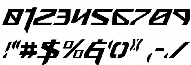 Snubfighter Condensed Italic Font OTHER CHARS