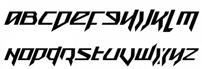 Snubfighter Condensed Italic Fuentes MAYÚSCULAS