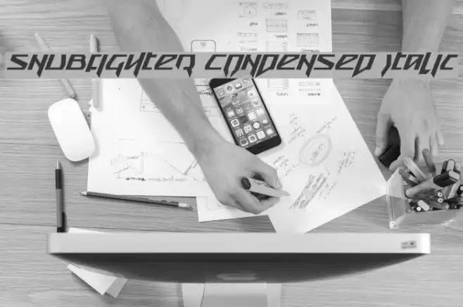 Snubfighter Condensed Italic Font examples