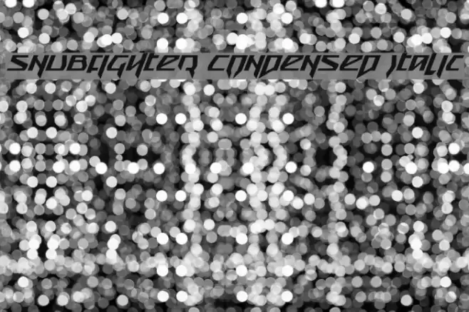 Snubfighter Condensed Italic Font examples