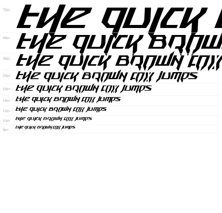 Snubfighter Condensed Italic Waterfall