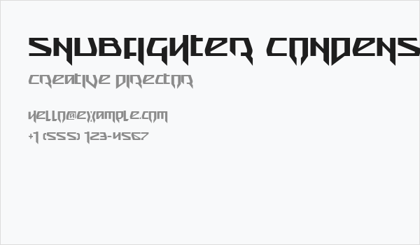 Snubfighter Condensed Business Card