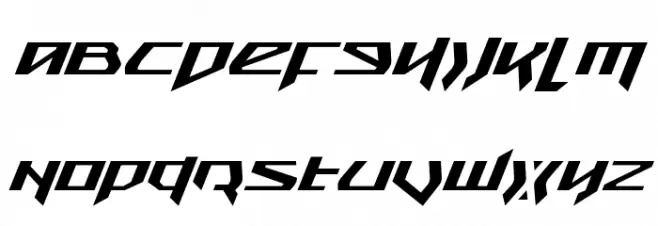 Snubfighter Expanded Italic フォント 大文字