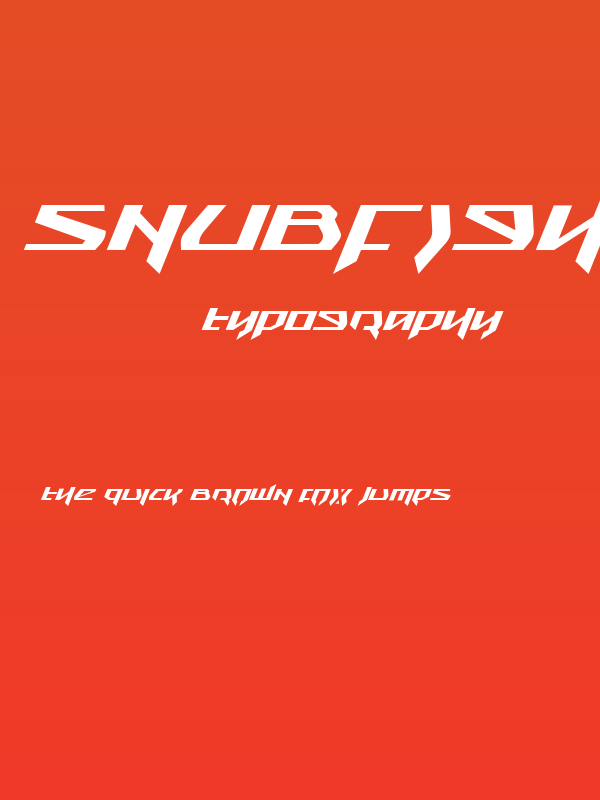 Snubfighter Expanded Italic Poster