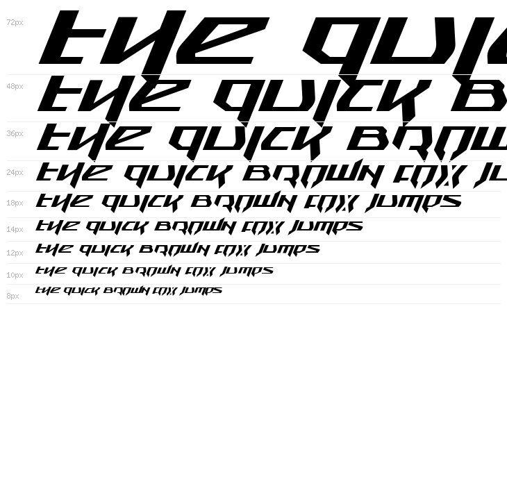 Snubfighter Expanded Italic Waterfall