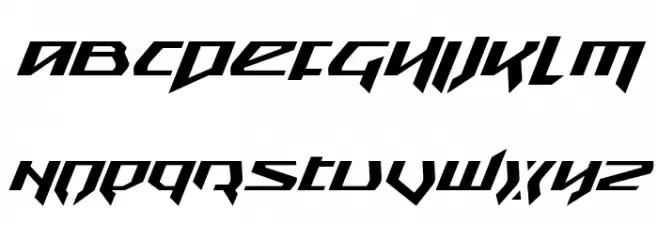 Snubfighter Expanded Italic Fonte MINÚSCULAS