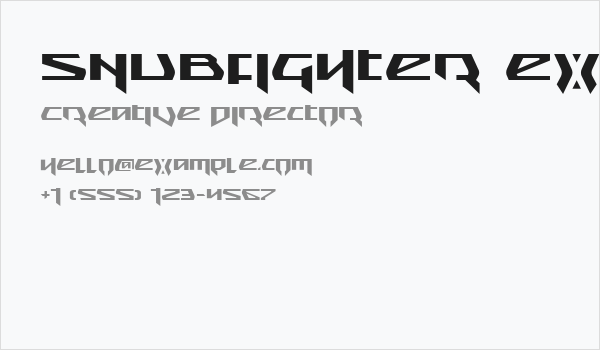 Snubfighter Expanded Business Card