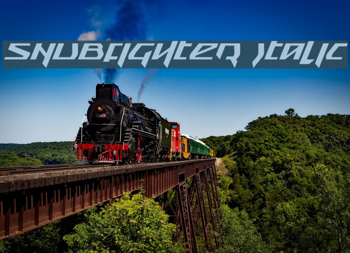 Snubfighter Italic Font examples