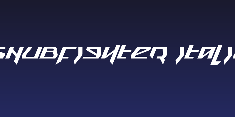 Snubfighter Italic Social Header