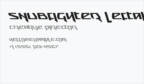 Snubfighter Leftalic Business Card
