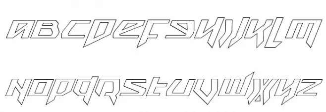 Snubfighter Outline Italic خط أحرف كبيرة