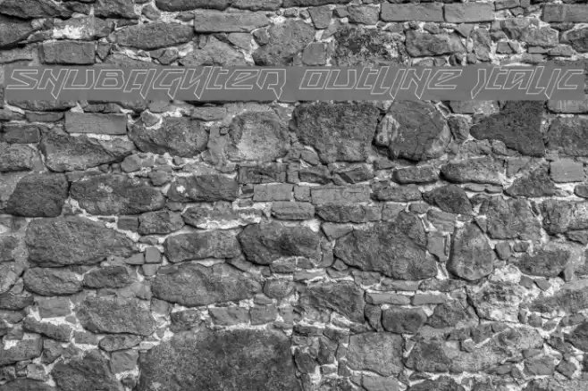 Snubfighter Outline Italic Font examples