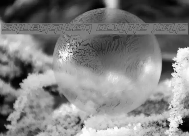 Snubfighter Outline Italic Font examples