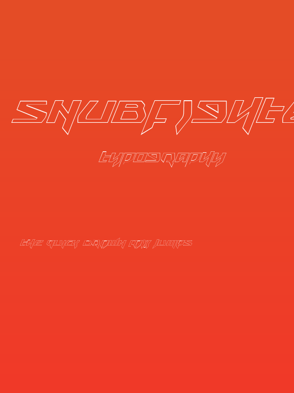 Snubfighter Outline Italic Poster