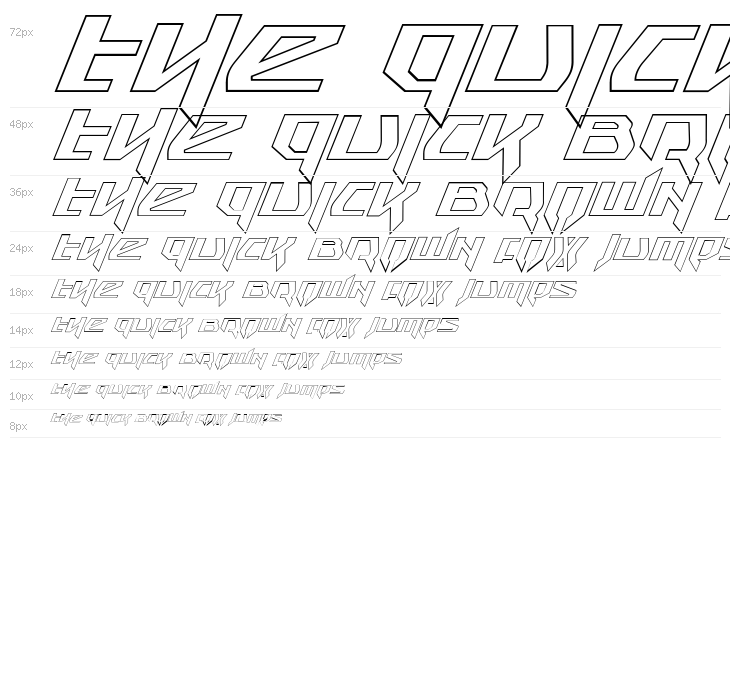 Snubfighter Outline Italic Waterfall