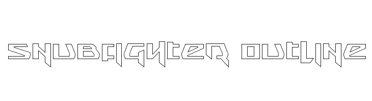 Snubfighter Outline  Скачать бесплатные шрифты