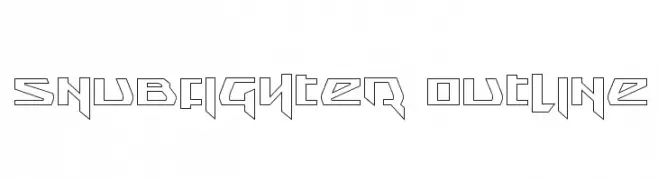 Snubfighter Outline  Free Fonts Download