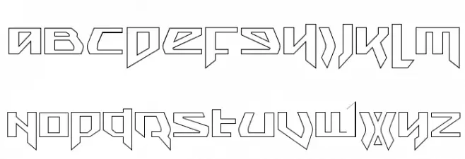Snubfighter Outline 字体 大写