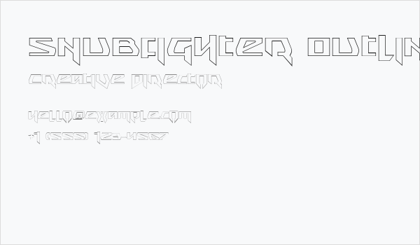 Snubfighter Outline Business Card