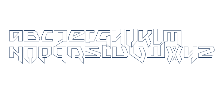 Snubfighter Outline Lowercase