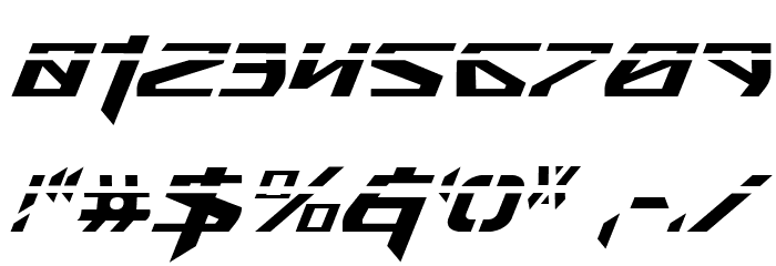 Snubfighter Phaser Italic Font OTHER CHARS