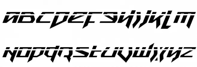 Snubfighter Phaser Italic फ़ॉन्ट अपरकेस