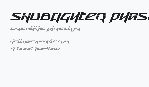 Snubfighter Phaser Italic Business Card
