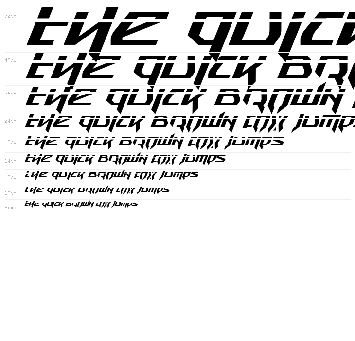 Snubfighter Phaser Italic Waterfall