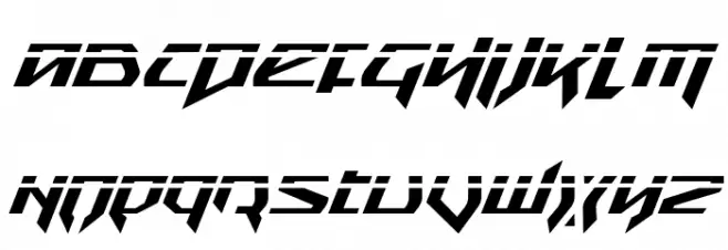 Snubfighter Phaser Italic Schriftart Kleinbuchstaben