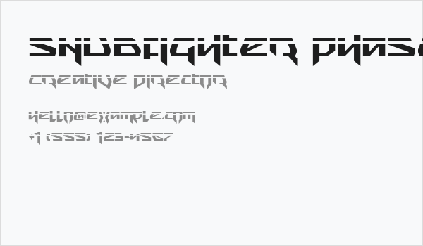 Snubfighter Phaser Business Card