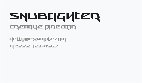 Snubfighter Business Card