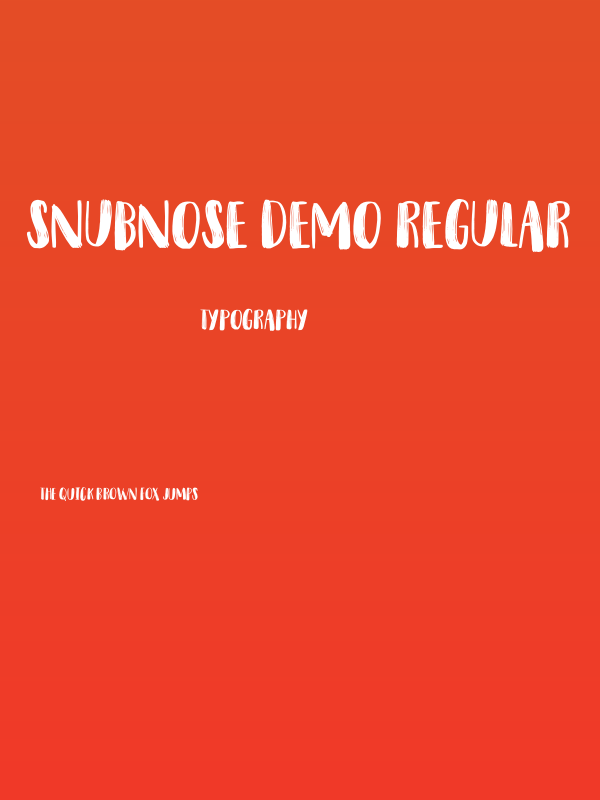 Snubnose DEMO Regular Poster