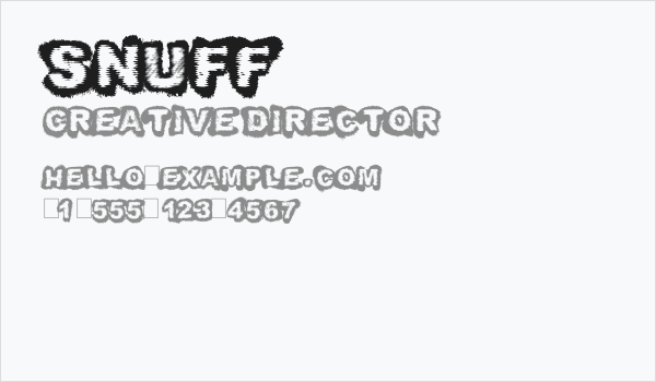 Snuff Business Card