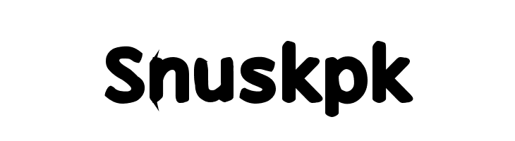 Snuskpk Font