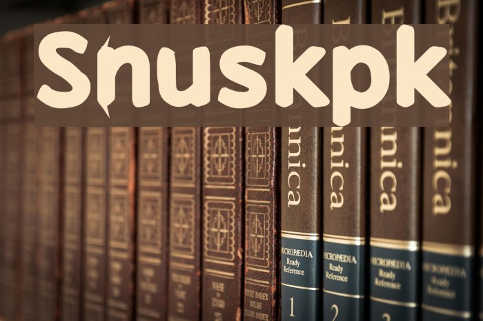 Snuskpk Font examples
