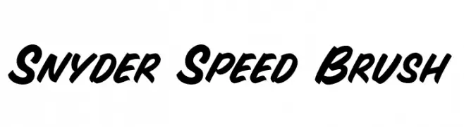 Snyder Speed Brush  免费字体下载