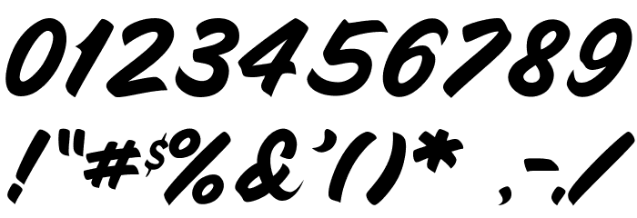 Snyder Speed Brush Font OTHER CHARS