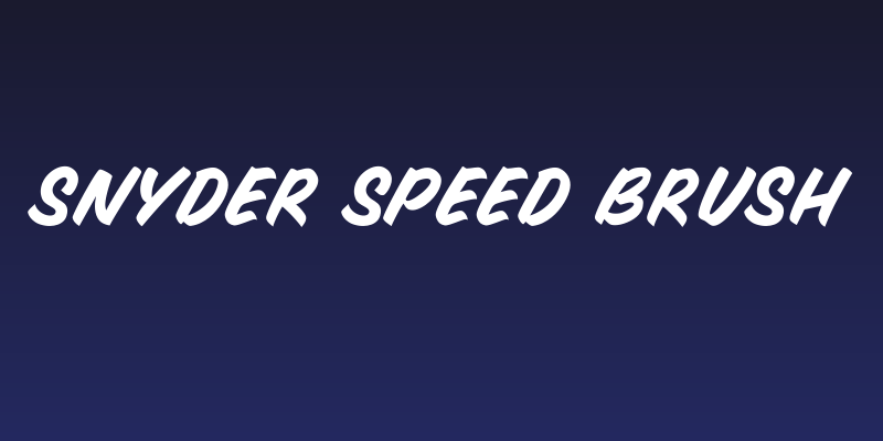 Snyder Speed Brush Social Header